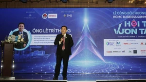 YBA HCM Chairman Le Tri Thong speaks at the event (Photo: VNA)