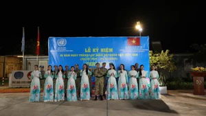 A performance at the ceremony hosted by the Viet Nam’s Level-2 Field Hospital No. 7 to commemorate the 81st founding anniversary of the Viet Nam People’s Army