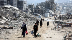 Palestinian residents in the Gaza Strip. (Photo: THX/VNA)