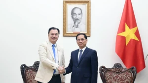 Deputy Prime Minister Bui Thanh Son receives Kounlaphanh Vongnathy, Vice President of Phongsupthavy Group, in Hanoi on December 12, 2025. (Photo: VNA)