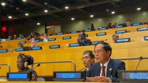 Vietnamese Deputy Prime Minister Bui Thanh Son speaks at the event (Photo: VNA)