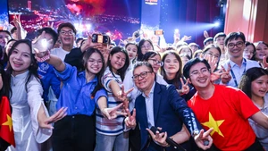 Participants gathered for a group photo to commemorate the screening event.