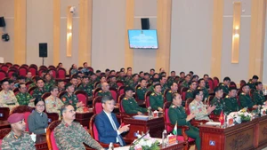Delegates attend the closing ceremony of the 2025 Viet Nam–India bilateral army exercise on United Nations peacekeeping operations on November 27 (VNA)