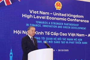 Party General Secretary To Lam delivers a speech at the Viet Nam–UK High-level Economic Conference on October 30, 2025. (Photo: VNA)