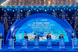Delegates at the inauguration ceremony of the Vung Ang II Thermal Power Plant.