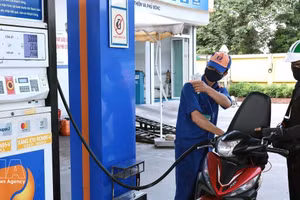 E5RON92 petrol rose by 635 VND to a maximum of 19,826 VND (0.76 USD) per litre, while E10RON95-III went up 547 VND to 20,550 VND per litre. (Photo: VNA)