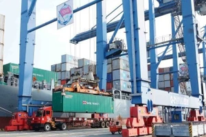 Import-export goods being transported at Tan Cang-Cat Lai Port (Ho Chi Minh City).