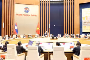 The 7th expanded conference of justice agencies of Vietnamese and Lao border provinces is held in the northern port city of Hai Phong on June 17, 2026. (Photo: VNA)