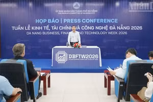 The press conference for the Da Nang Business, Finance and Technology Week 2026. 
