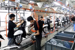 At Yadea Viet Nam’s smart manufacturing plant in Tan Hung Industrial Park, Bac Ninh province (Photo: VNA)