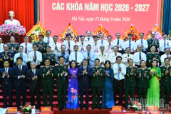 Prime Minister Le Minh Hung attends the opening of the 2026-2027 academic year at the National Defence Academy in Ha Noi on September 15. (Photo: nhandan.vn)