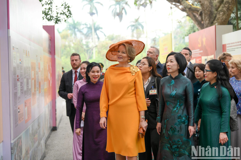 The Belgian Queen and the spouse of State President Luong Cuong visited the place displaying images of heads of state and international organisations visiting the Presidential Palace Relic Site. The Belgian Queen and the spouse of State President Luong Cuong visited the place displaying images of heads of state and international organisations visiting the Presidential Palace Relic Site.