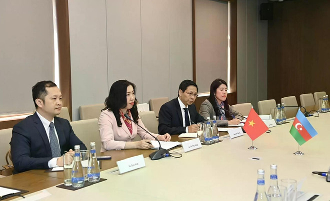 Vietnamese delegation at the politic consultation with Azerbaijan's Foreign Ministry. (Photo: baoquocte.vn) Vietnamese delegation at the politic consultation with Azerbaijan's Foreign Ministry. (Photo: baoquocte.vn)