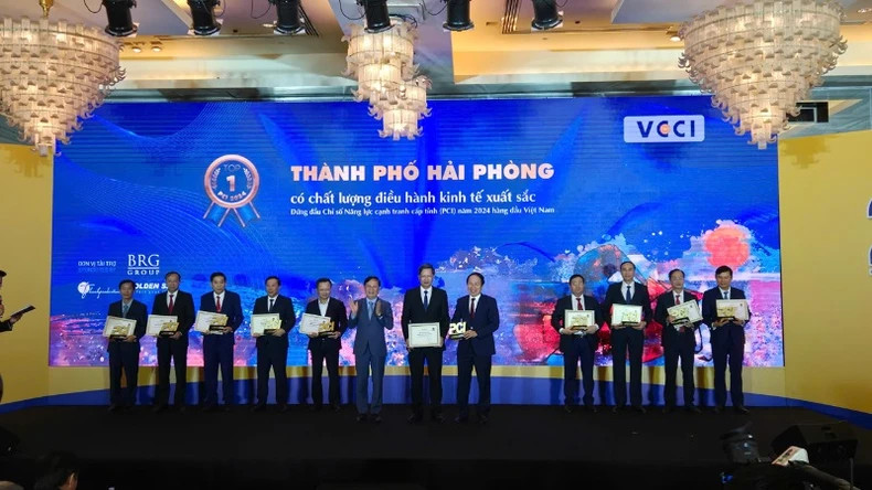 Representatives of the 10 localities with the leading scores in the 2024 PCI rankings receive commemorative medals.
