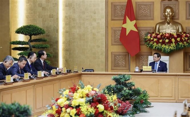 At the reception (Photo: VNA) At the reception (Photo: VNA)