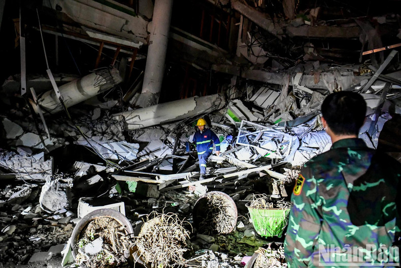 On the very first day, Myanmar authorities urgently requested assistance in locating four individuals trapped inside a collapsed apartment building. On the very first day, Myanmar authorities urgently requested assistance in locating four individuals trapped inside a collapsed apartment building.