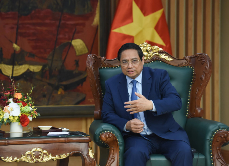 Prime Minister Pham Minh Chinh speaks at the reception. Prime Minister Pham Minh Chinh speaks at the reception.