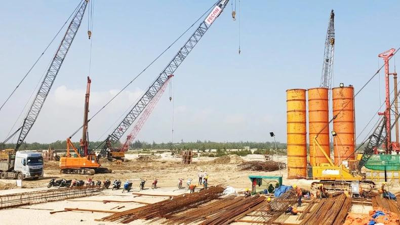 The construction site of My Thuy Deep-Water Port in Hai Lang District The construction site of My Thuy Deep-Water Port in Hai Lang District