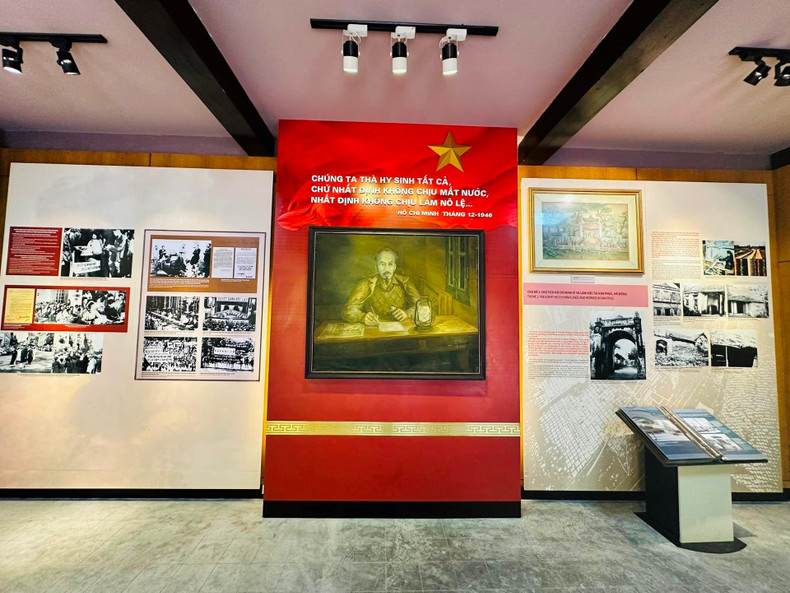 Exhibition space at the national relic “President Ho Chi Minh’s residence and workplace in December 1946.” (Photo: hanoimoi.vn)