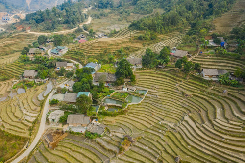 An aerial view of Ban Ho commune An aerial view of Ban Ho commune