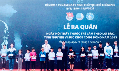 Gifts presented to disadvantaged children at the launch ceremony.