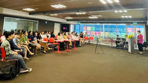 At the conference on digital threats to children, which was recently co-organised by the Department of Children (Ministry of Labour, Invalids and Social Affairs) and UNICEF. (Photo: VnEconomy)