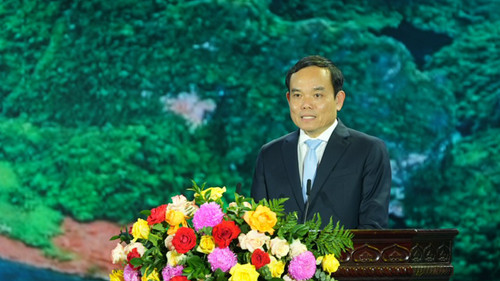 Deputy Prime Minister Tran Luu Quang speaks at the ceremony (Photo: congluan.vn)