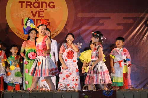 A recycled fashion show was held as part of the project