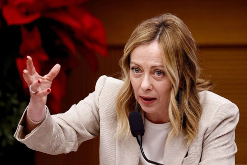 Italy's Prime Minister Giorgia Meloni holds her end-of-year press conference in Rome, Italy, January 4, 2024. (Photo: REUTERS)