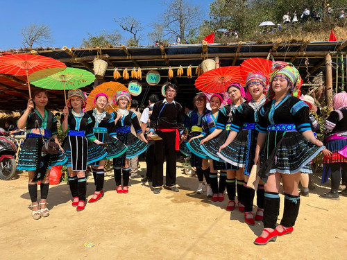 The festival features typical cultural and spiritual features of Mong ethnic group