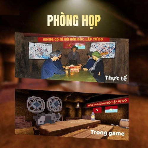 With the support of creative tools in Mini World, the group recreated spaces within the tunnels such as the operations meeting room, bunker, shelter, infirmary, food storage, and weapons depot With the support of creative tools in Mini World, the group recreated spaces within the tunnels such as the operations meeting room, bunker, shelter, infirmary, food storage, and weapons depot