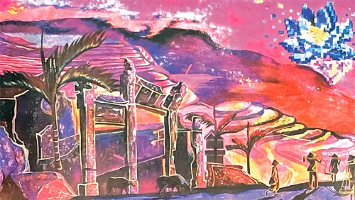 A painting by Chu Nhat Quang