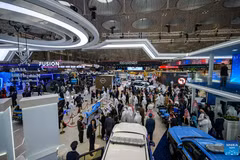 People visit the Milipol Qatar 2026, an international event for homeland security and civil defense, at Doha Exhibition and Convention Center in Doha, Qatar, Oct. 20, 2026. The three-day exhibition attracted more than 270 exhibitors. (Photo: Xinhua)