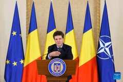 Romanian President Nicusor Dan attends a press conference at Cotroceni Palace in Bucharest, Romania, Sept. 17, 2026. Nicusor Dan nominated liberal European lawmaker Siegfried Muresan as prime minister on Thursday. (Photo: Xinhua)