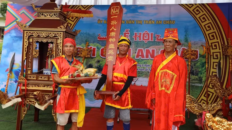 A sacred ritual during the festival.