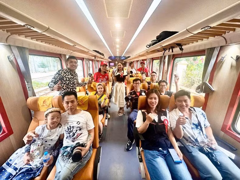 Visitors enjoy the onboard experience.