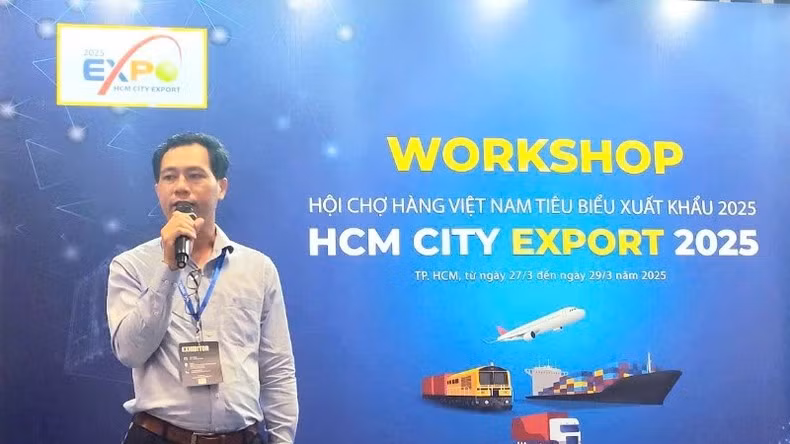 Nguyen Van Ha, General Director of Vietnam Agricultural Products International Trading Joint Stock Company, shared his views at the seminar. Nguyen Van Ha, General Director of Vietnam Agricultural Products International Trading Joint Stock Company, shared his views at the seminar.