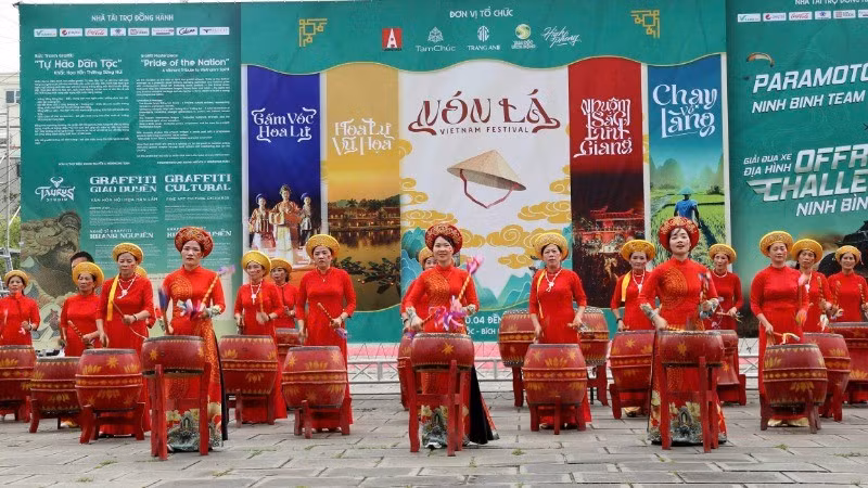 Drum performance at the festival