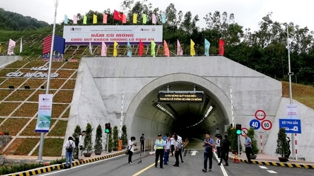 Cu Mong Tunnel before it formally opens to traffic on January 21.