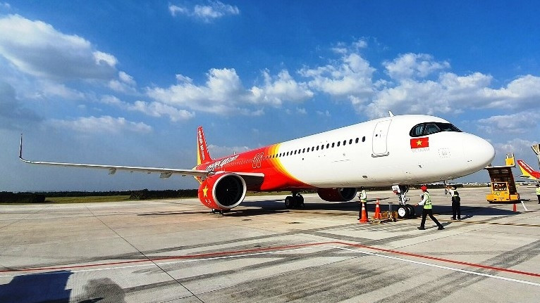 An aircraft of Vietjet