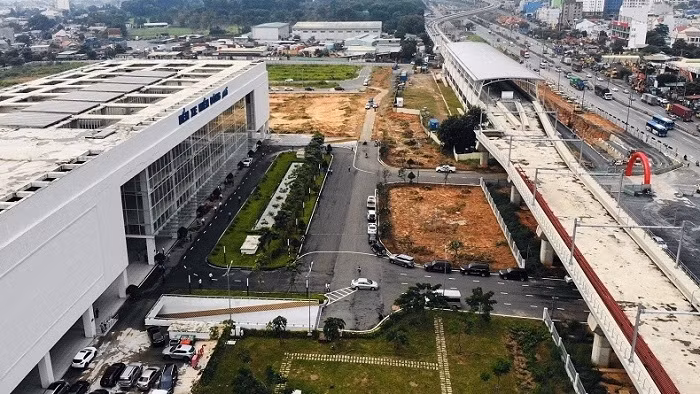 An aerial view of the new Mien Dong Bus Station that officially opened to the public in Ho Chi Minh City’s District 9 on October 10, 2020. (Photo: NDO/Quy Hien)