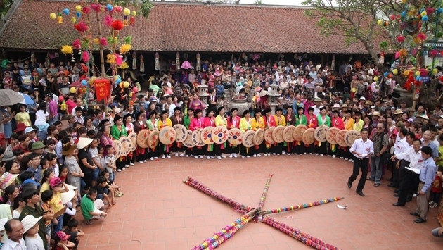 The colourful beauty of Chuong village’s hats at the festival 