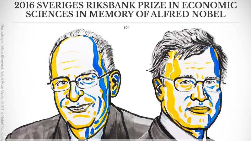 Oliver Hart and Bengt Holmstrom win the Nobel Economics Prize for their work on contract theory.