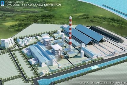 The mock-up of the Thai Binh 2 Thermo Power Plant.