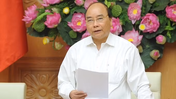PM Nguyen Xuan Phuc addresses the working session. (Photo: NDO/Tran Hai)