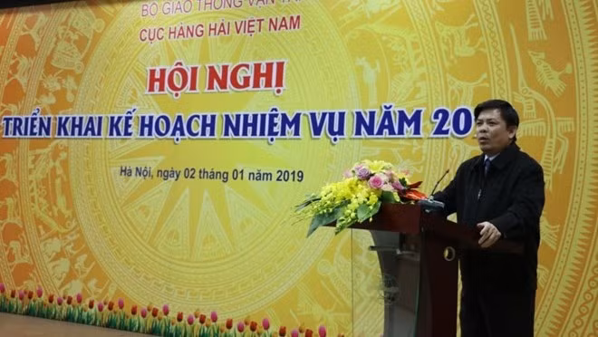 Transport Minister Nguyen Van The speaks at the conference. (Photo: baogiaothong.vn)