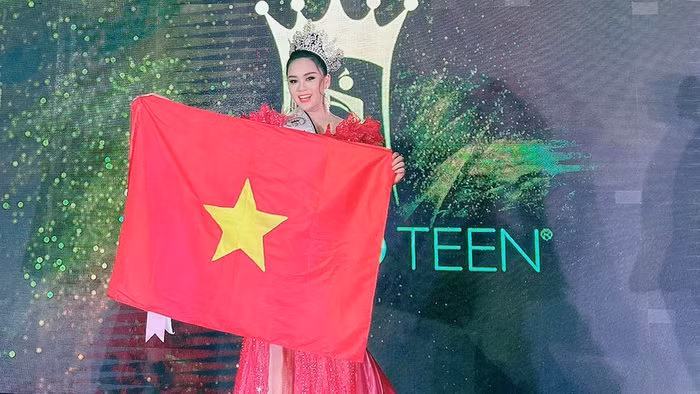 Bella Vu Huyen Dieu was crowned Miss Eco Teen International 2021. (Photo: the organising board)