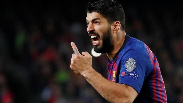 Barcelona's Luis Suarez reacts - Champions League Quarter Final Second Leg - FC Barcelona v Manchester United - Camp Nou, Barcelona, Spain - April 16, 2019. (Photo: Reuters)