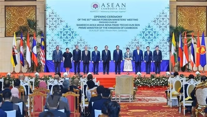 The opening ceremony of the 55th ASEAN Foreign Ministers’ Meeting. (Photo: VNA)