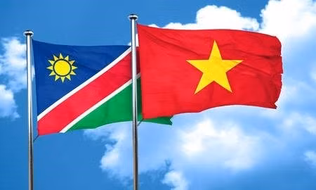 The national flags of Vietnam and Namibia (Photo: www.123rf.com)